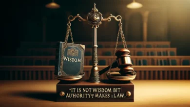 it is not wisdom but authority that makes a law. t - tymoff